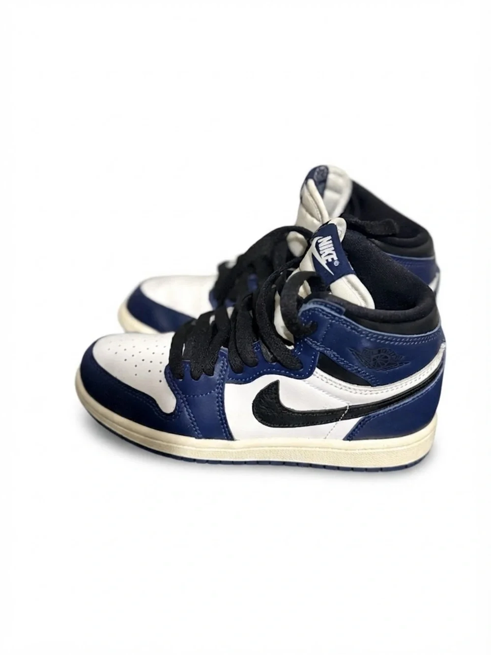 Nike Air Jordan 1 Mid Obsidian Blue White Youth 1Y